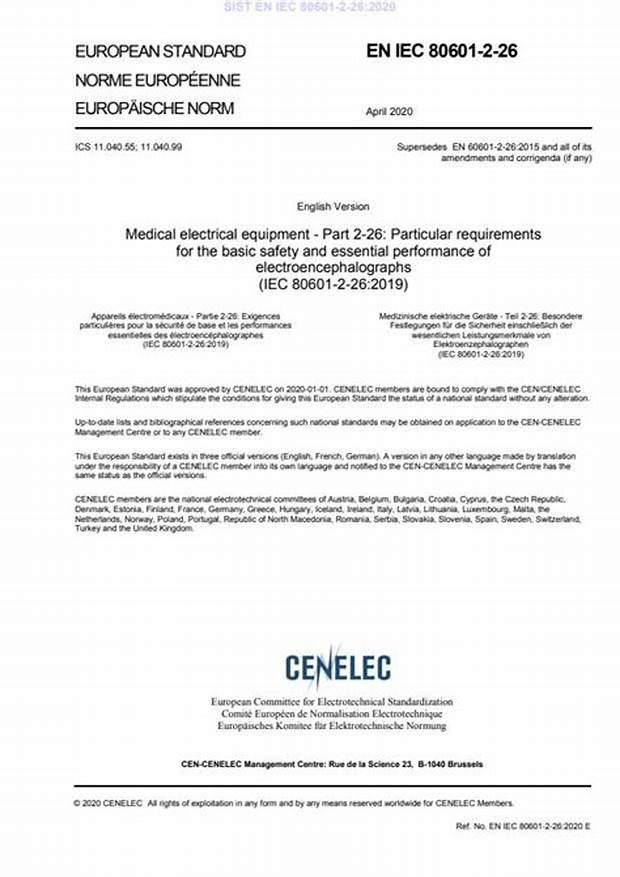 EN IEC 80601-2-26:2020医用电气设备 第2-26部分：脑电图机的基本安全和基本性能专用要求